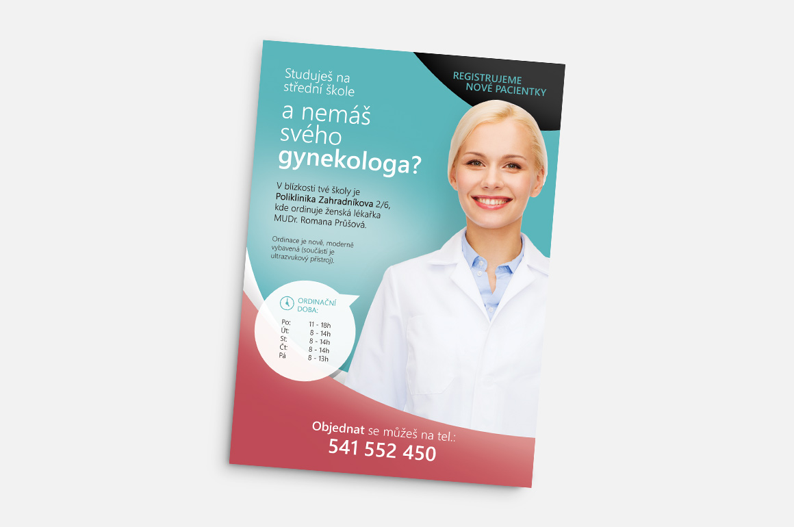 Gynekologie Brno - Advertising flyer