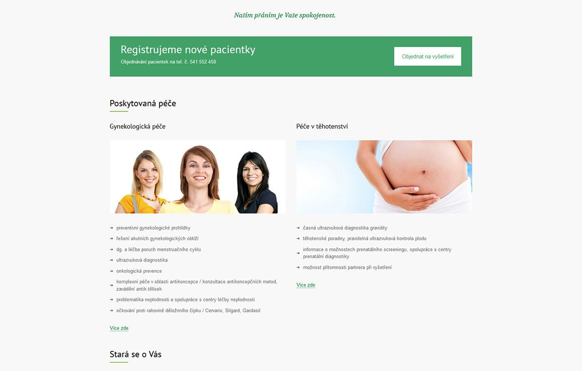 Gynekologie Brno - Responsive website