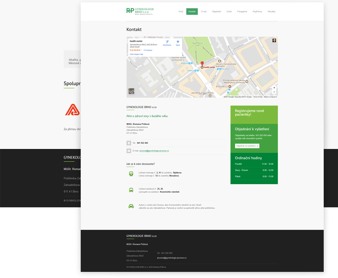 Gynekologie Brno - Responsive website