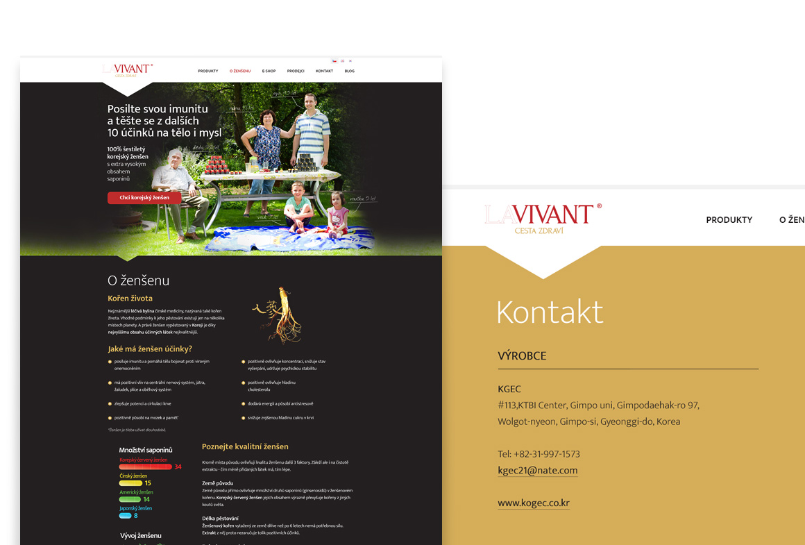 Lavivant - Responsive website