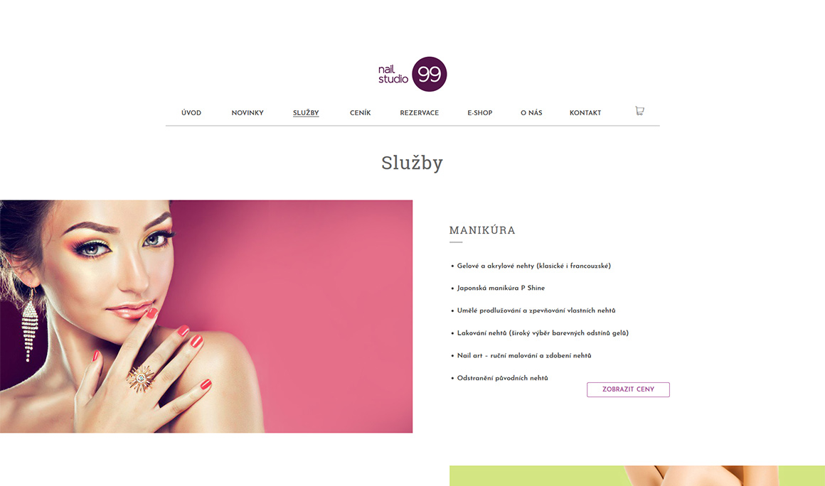 Nail Studio 99 - Responsive website