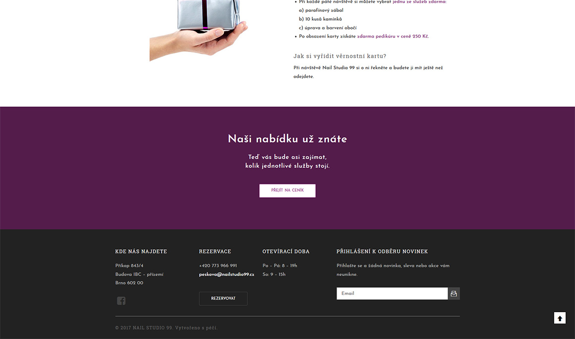 Nail Studio 99 - Responsive website