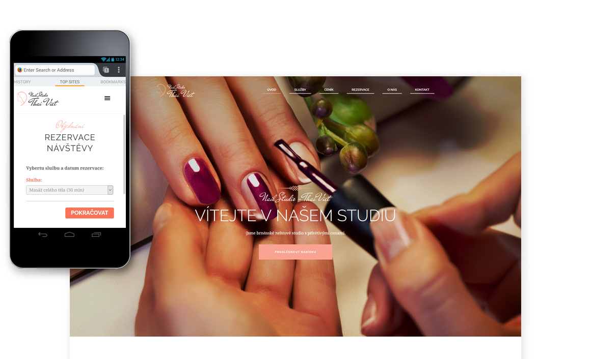 Nail Studio Thai Viet - Responsive website