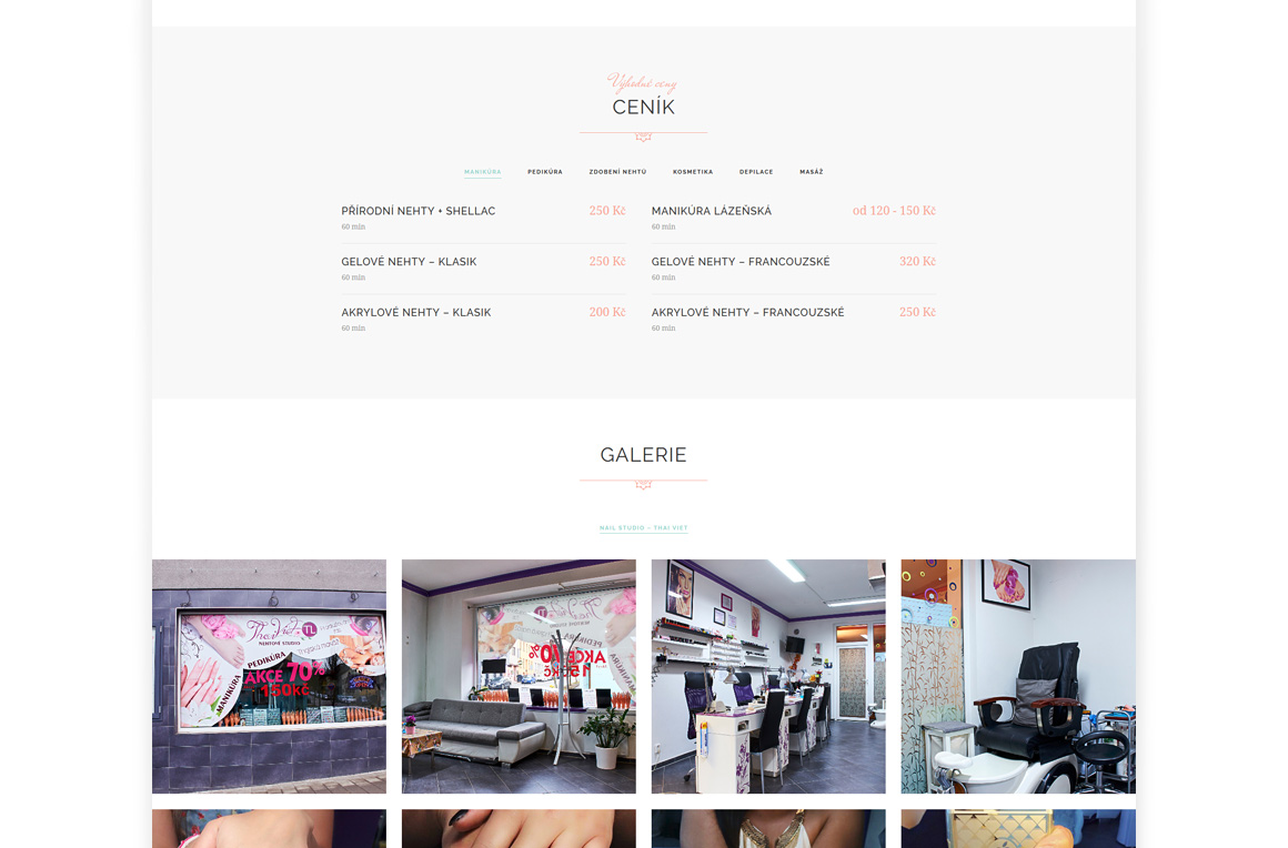 Nail Studio Thai Viet - Responsive website