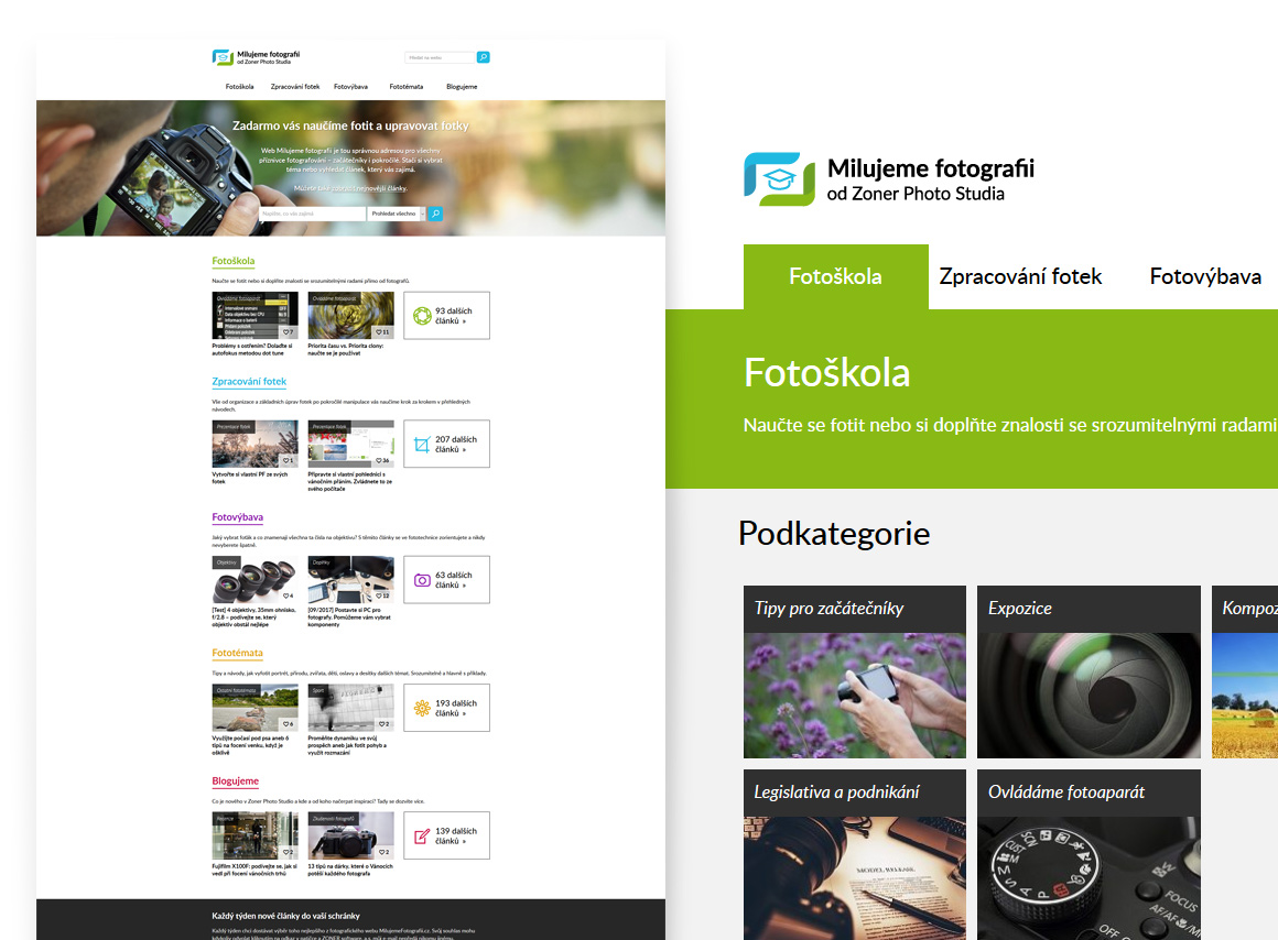 Zoner software - Responsive website
